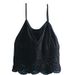 Hollowed-out Lace Camisole, Summer Gentle Style, Simple Cotton-linen Versatile For Outer Or Inner Wear, Short Sleeveless_ecoleips.com