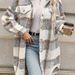 Warm Plaid Wool Coat For Women – Oversized Long Sleeve Trench Coat (4 Classic Colors, Thickened Winter Style)_ecoleips.com