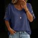 Women's Clothing Short Sleeve Button Down Shirt New Linen Cotton Loose Fit Casual Top For Women_ecoleips.com
