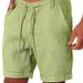 Men's Solid Color Sports Running Fitness Shorts Casual Cotton Linen Lace Up Sportswear_ecoleips.com