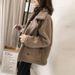 Oversized Lamb Wool Jacket For Women – Cozy Shearling Coat, Unisex Boyfriend Style, Soft & Warm Fleece Lining, Trendy Casual Outerwear_ecoleips.com