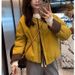 girl Girl 2025 Winter New Loose Slimming Block Jacket Women Single Breasted Casual Contrast Color Short Cotton Coat_ecoleips.com
