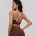 Contrast Crisscross Back Yoga Cami_ecoleips.com