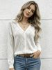 Gentle And Feminine Openwork Knit Cardigan For Women, Round Neck_ecoleips.com