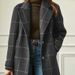 K Retro Plaid Casual Temperament Mid Length Lapel Coat Woolen Coat_ecoleips.com