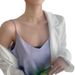 Women's Clothing Women's Satin V-Neck Camisole Top, Soft Silky Stretch Slip Tank For Layering_ecoleips.com