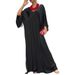 Long Dress With Satin Fabric, Lotus-Leaf Sleeves, And Pleats, Perfect For Summer Leisure In The Middle East_ecoleips.com