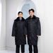 girl Girl Workwear Thickened Security Cotton Jacket Cold-Proof Clothing Winter Multi-Functional Mid-Length Coat_ecoleips.com