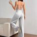 Summer New Style Women's Jumpsuit Cross Strap Backless Wide Leg Pants Slimming Flowing Lazy Jumpsuit for Ladies_ecoleips.com