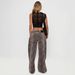 Women's Low-Waisted Straight Leg Jeans Casual Fashionable Printed Loose Fit New_ecoleips.com