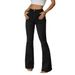 Women's Flared Stretch Jeans - Slimming High Waist Wide Leg Pants For Casual & Office Wear_ecoleips.com