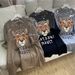 Women's Oversize Tiger Head Cartoon Print Loose T-Shirt Summer Trend Top Thickened Short Sleeve Casual Fashion_ecoleips.com