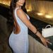 Ladies O-neck Hollow Out Backless Knitted Dress Casual Solid Color Sleeveless Summer Camisole Dress Beach Bikini Cover Up Dress_ecoleips.com
