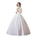 Off-Shoulder Satin Main Wedding Dress 2025 New Bride Elegant Slimming Mid-Waist Simple Court Mori Style Super Fairy_ecoleips.com