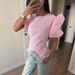 Women's Slimming Lace Patchwork Blouse Puff Sleeve Design European American Fashion Top 2026 Cross Border Style_ecoleips.com