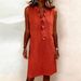 Women's Ruffled Sleeveless Cotton Linen Shirtdress – Slim Fit Casual Office Spring Dress_ecoleips.com