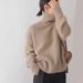 Oversized High Neck Knit Sweater For Women – Cozy Loose-Fit Casual Pullover In 12 Colors (Gray/Beige/Brown/Black/White, S-Xl)_ecoleips.com