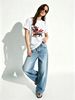 Women Crew Neck Short Sleeve T-Shirt Retro Distressed Superhero Dachshund Lightning Graphic Casual Summer Basic Top For Ladies_ecoleips.com