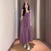 Autumn New Korean Fashion Maternity Dress With Straps + Blazer Two-Piece Set For Pregnant Women_ecoleips.com