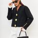 cross-border High-end Short Knitted Cardigan For Women, 2026 Autumn New Slim-fit Metal Button Sweater_ecoleips.com
