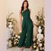 Women's Clothing Spring And Summer Temperament Oblique Shoulder Sling Strap Jumpsuit_ecoleips.com