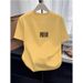 Women's Classic Crew Neck T-Shirt – Slim Fit, Korean-Inspired, Soft Cotton Essential In Heathered Gray & Bold Colors_ecoleips.com