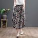 Summer Ethnic Style Cotton Linen Floral Print 2026 New Women's Fashion Plus Size Dress For Middle-Aged And Elderly_ecoleips.com