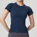 Women's Clothing Spring And Summer Short Sleeved Quick Drying Sweat Absorbing Breathable Sports T Shirt Running Fitness Slimming Yoga Clothes Women_ecoleips.com
