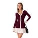 2025 Autumn Winter New Fashion Women's Short Fashionable Ruffled Knitted Skirt Cardigan Long Sleeve Little Style_ecoleips.com