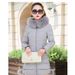 Women's Slim-Fit Long Puffer Coat With Detachable Faux Fur Collar, Premium White Duck Down (91%-95% ) Windproof & Ultra-Warm Mid-Length Winter Jacket_ecoleips.com