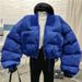 Trendy Oversized Puffer Jacket For Petite Women – Short-Length, Detachable Hood, Warm Cotton Filling (Black/Navy/Silver, S-3XL)_ecoleips.com