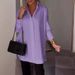 Women's Clothing Loose Fit Shirt Plus Size Blouse Elegant Fashion Polyester Spring Autumn Clothing_ecoleips.com