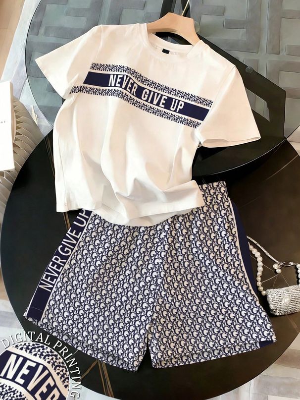 Women's Print Shorts Set - Casual Summer Two-Piece Outfit-1_ecoleips.com