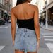 Slim Fit Retro Midi Skirt for Women European American Style Washed Elegant Versatile Commuter Casual Denim Mini Skirt_ecoleips.com