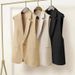 Women's Clothing Black Sleeveless Suit Vest Women's Slim Jacket Spring And Autumn New High End Waistcoat Vest Vest Women_ecoleips.com