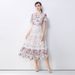 Women's Clothing Elegant French Retro Style Water Soluble Lace Dress For Women Heavy Duty Hollowed Out Long Skirt Slimming And Flattering_ecoleips.com