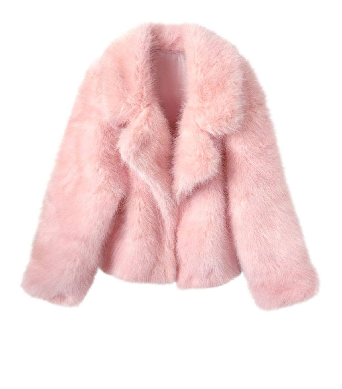 Women's Clothing Soft & Fluffy Faux Fox Fur Jacket - Playful & Sweet Short Coat, Warm Winter Outerwear Trendy Cropped Faux Fur Coat, Polyester Blend"_ecoleips.com