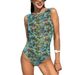 Women's One Piece Swimsuit Hot Sale Multi Color Mesh Sunscreen Long Sleeved Fresh Sexy Swimwear by Source Manufacturer_ecoleips.com