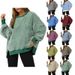 2026 European And American Foreign Trade Cross-Border Women's Fashion Hot-Selling Waffle Knit Long Sleeve Round_ecoleips.com