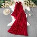 Women's Clothing Holiday Style Hot Girl Sleeveless Halter Neck Vest Design Irregular Top Suit High Waist Slim Pleated Skirt_ecoleips.com