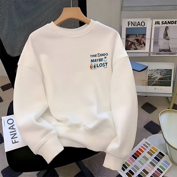 FW25 Matching Couple Cotton Crew Neck Sweatshirt - His & Hers_ecoleips.com