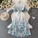 Women's Clothing American Court Style Long Dress Lace Print Round Neck Casual Elegant Fashion Hollowed Out High End Vacation Bridal Gown_ecoleips.com