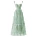 Women's Clothing New Mesh Evening Dress Suspender Sexy Dress Prom Party Dress_ecoleips.com