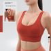 Women's Clothing One-piece Fixed Cup Sports Underwear Shockproof High Strength Running Fitness Bra Yoga Vest_ecoleips.com