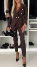 Women's Clothing Solid Color Versatile Suit Fashion Casual Pocket_ecoleips.com