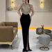 Women's Clothing Spring And Autumn Sequined Sleeveless Dress Casual Party Slit Dress_ecoleips.com