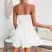 "Strapless Flowy Summer Dress For Women - Breathable Beach Vacation Dress, Casual Party Wear, Sleeveless A-Line Dress In White & Black (XS-XL)"_ecoleips.com