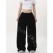 "Women's High Waist Loose Wide Leg Pants - Elastic Drawstring Comfort Fit For Dance, Hip Hop & Casual Wear"_ecoleips.com