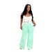 Women's Clothing Fashion Design Label Sports Vest Women's High Waist Drawstring Wide Leg Pants Suit_ecoleips.com