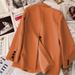Mustard Yellow Suit Jacket For Women Trendy Street Style Casual Outerwear For Spring Autumn_ecoleips.com